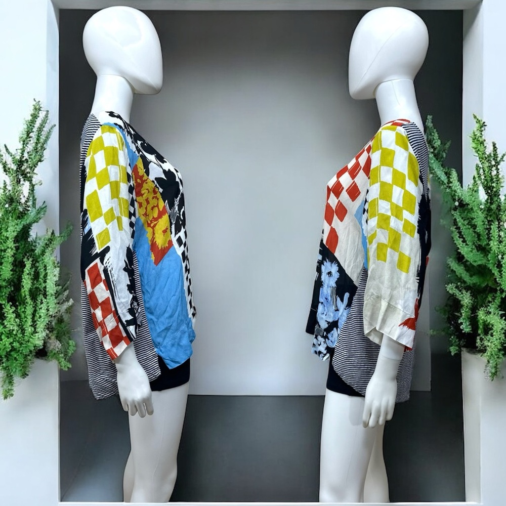 Alembika Mixed Media Blouse [M23] - Picture 2 of 7